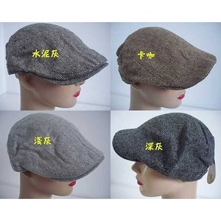 阿寄帽舖 人字紋毛料薄款打鳥帽 鴨舌帽 小偷帽 報童帽
