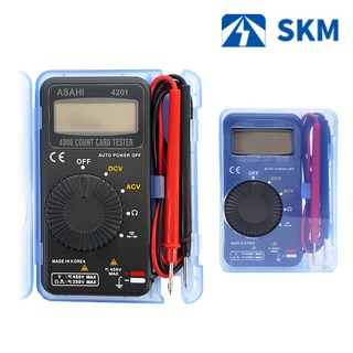 아사히 ASAHI 4201 하드케이스 국산 포켓 테스터기(전압 저항 도통 측정), 1개