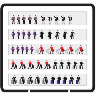 RBF 機場微景 1:400 機場乘客組合2 FW4CP02, 1個