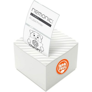 네모닉 라벨 프린터 | 잉크 없는 블루투스 열전사 소상공인용 내구성 있는 배송 제작기 및 휴대용 무선, 1개