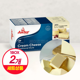 [냉장]앵커 크림치즈, 2개, 1kg