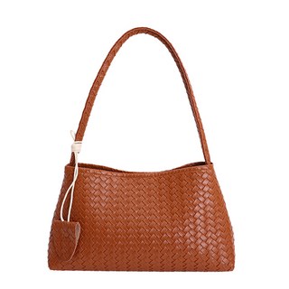 高級感小衆設計手提包包女2025新款編織子母包時尚通勤單肩斜挎包, 棕色