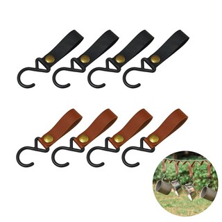 도나토르 고급 가죽후크고리 걸이 인디언행어4p, 4개, 1단, 블랙