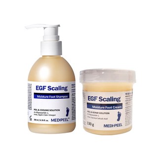 [메디필 풋케어 2종 세트] EGF 스케일링 모이스처 버블 풋 샴푸 200ml + EGF 스케일링 모이스처 풋 크림 130g, 1세트