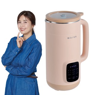 마이어 두유 마스터 칼날 분리 1.5L 대용량 신애라 두유제조기 이유식 죽 식혜 요거트 주스 (MH-MR1504), 색상:피치