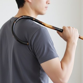 앙플러스 목 어깨 등 안마봉 롱 갈고리 마사지기, 혼합, 1개