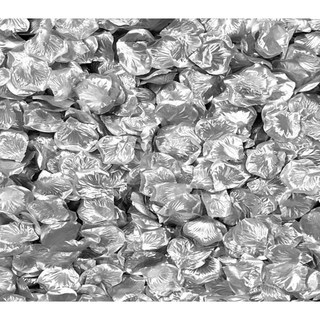 仿真玫瑰花瓣 - 求婚告白/婚禮佈置/後車廂驚喜/情人節週年/拍照道具/場地佈置/花瓣裝飾 (隔日到貨), 1個, 銀色花瓣（約100片）