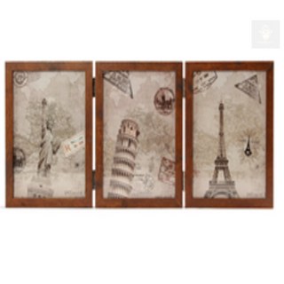 몽키 접이식 액자 3단 원목사진액자