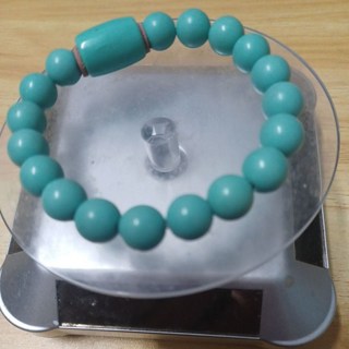 10m瓷化綠松石設計款手串，天然綠松石，平安吉祥，手工串製，簡約時尚