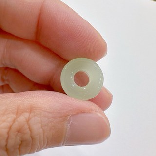 青玉 綠玉 白玉 黃玉 直徑12.3mm 平安扣（4號）, 1個