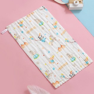 紗布洗臉巾 紗布長巾 新生兒毛巾 寶寶浴巾 純棉紗布巾, 1個, 洗臉巾-馬戲團熊貓 25*50cm