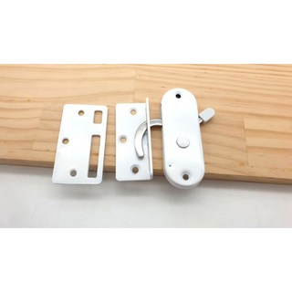 CBX-FAJH 白鐵加長型門扣開關 拉門鎖 勾鎖 滑門鎖 室內拉門鎖 MIT304 (含稅), 白色, 1個