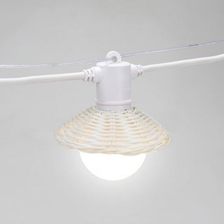 빛나는 순간 파티라이트 풀세트 파티등 백색 6M7소켓+갓+램프+설치킷 캠핑 야외 루프탑 전등선, 1개, 6M7소켓+갓 화이트+10W 주광+설치킷