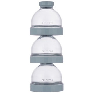 小獅王辛巴 神奇定量奶粉罐 (5色可選) - 輕巧便攜奶粉分裝盒，寶寶外出必備, Transparent container (lid color: Gray), 1個