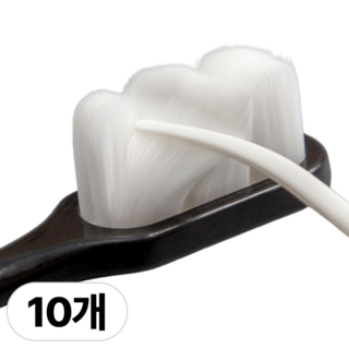 비바프 부드러운 저자극 미세모 만모 칫솔, 검정, 1세트, 10개입