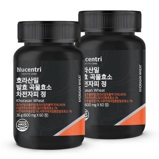 뉴센트리 카무트 효소 호라산밀 발효 곡물 복합효소 리얼 카무트 100 차전자피 정, 60정, 2개