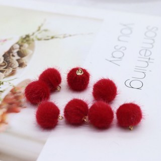 KAY&JAY diy 키링재료 앙고라 팬던트(낱개)/방울 펜던트 털방울 에코퍼 드롭 귀걸이 목걸이