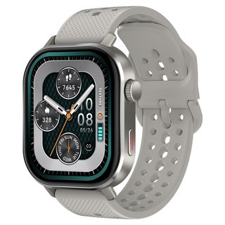 WAPiK 블루투스 스마트워치 ST60 AMOLED 2.13인치 GPS 아웃도어 운동 스포츠시계, 실버, 5.4cm, GPS + 블루투스