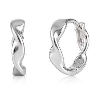 ARIN 실버925 원터치귀걸이 웨이브 꼬임 링 원터치 귀걸이 (3 size) AOD001