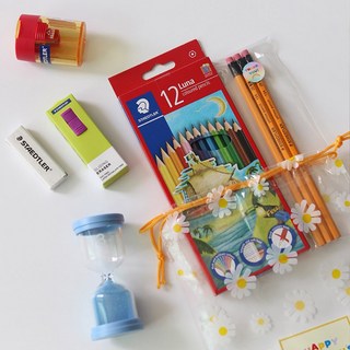 SANS 스테들러 어린이 입학 종합 문구 선물 패키지, 어린이 문구세트 6종