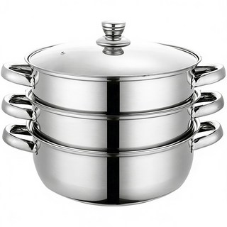 스텐 인덕션 범용 찜기 샤브샤브, 3개, 27.5cm