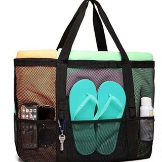 투명 메쉬 보관 수영 통기성 장난감 물놀이 대형 해변 비치백