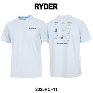 라이더 티셔츠 배드민턴 반팔 상의 남성 여성 반팔티 코튼라이크 오버핏 스카이블루 2025RC-11