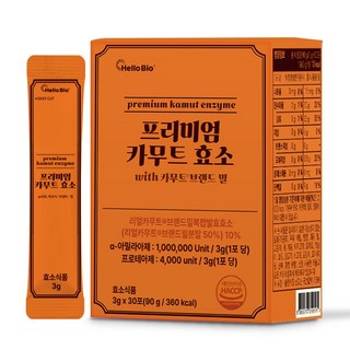 프리미엄 카무트 효소 with 카무트 브랜드 밀 100% HACCP 식약청인증 곡물효소 발효효소, 1개, 90g
