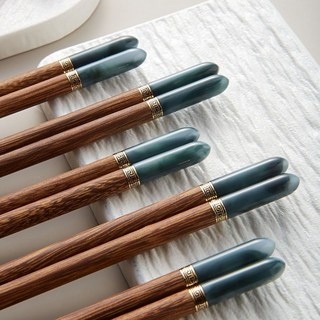 高檔雞翅木筷子無漆餐具無蠟實木家用防滑防黴檀木筷, 1個, 瓷玉紅,高品質雞翅木筷【5雙】, 瓷玉紅, 高品質雞翅木筷【5雙】