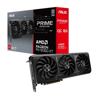 ASUS AMD Radeon RX 9060 XT 8GB GDDR6 OC PRIME-RX9060XT-O8G 비디오 카드 에디션 국내 정규