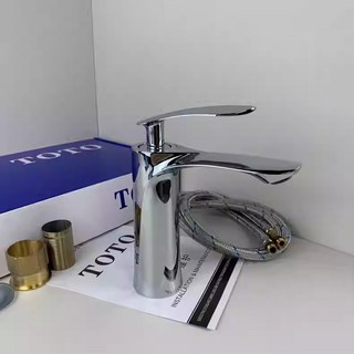 【全新日本品牌】全銅冷熱面盆水龍頭 臺盆水龍頭 家用衛生間洗臉盆龍頭 洗手盆臺下盆適用, 1個, 銀色