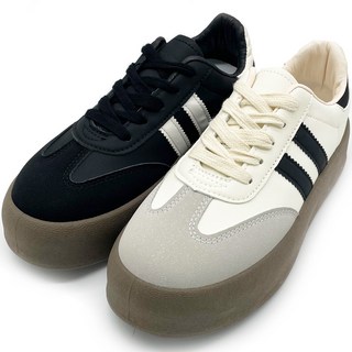 OOFY德訓鞋 復古百搭繫帶厚底小白鞋休閒運動板鞋