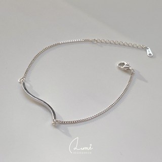 ALUMI Clear出清-流線 s925純銀鍍真金簡約時尚飾品純銀手鍊可調式