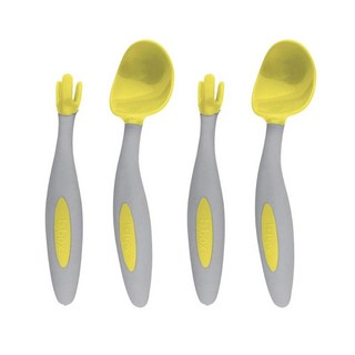 B.box Cutlery Set Lemon Sherbert 호주 비박스 아이 유아 수저세트 x2팩, 1개