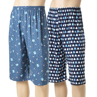 캐리루시 남성용 60수 레이온 7부잠옷바지 2p