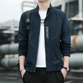 秋季薄款立領防風夾克外套 男生運動休閒外套 機車防風外套