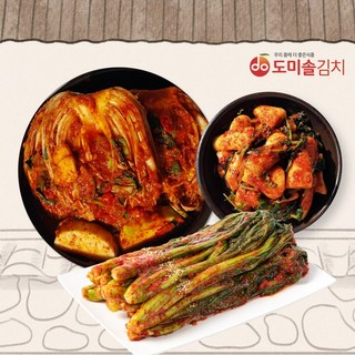 [도미솔] 사랑채 포기김치 5kg+총각 3kg+갓김치 2kg, 1세트, 10kg