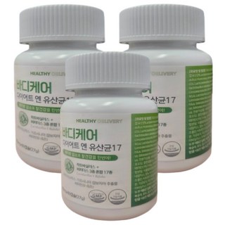 비에날씬 유산균 다이어트 bnr17 식약청인증 / 에이치딜리버리 다이어트 유산균 17 옵션선택, 3개, 60정