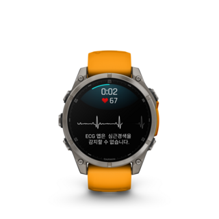 가민 피닉스 8 AMOLED 아웃도어 GPS 스마트워치 47mm, 오렌지, 3.556cm, GPS + 블루투스