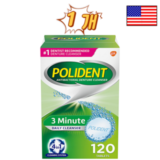 폴리덴트 틀니세정제 교정기 유지장치 세척 3가지 종류 84[미국산], 3분(3Minute), 1개, 120개입