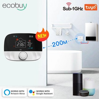 Tuya 스마트 홈 와이파이 무선 온도 바닥 물 가스 라이프 알렉사 구글, 2.White T9W  WIFI - 230V, 1개