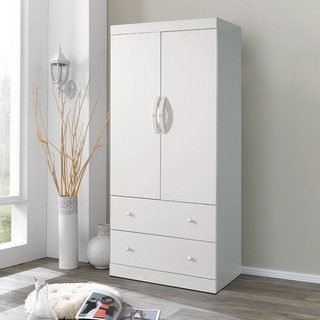 솜씨방가구 심플장롱 투서랍장, 화이트