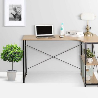 L자형 코너데스크 각도테이블 공간효율 학습공간 모서리활용 원목철제, 상세페이지 참조