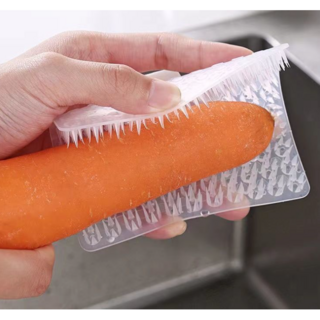 루즈웰 잘 닦이는 다용도 실리콘 브러쉬 야채 과일 세척솔, 1개, 3개