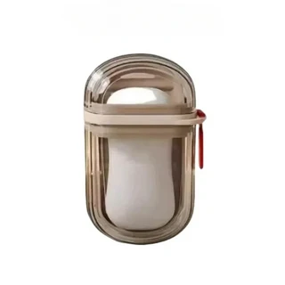 컨테이너 접시 트레이 배수구가 있는 여행용 비누 커버가 휴대용 홀더 플라스틱 케이스, 02 Coffee-1PC