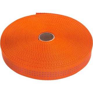 GM 클라이밍 1인치 나일론 튜브 웨빙 테이프 CEIAA 인증 4000lb 헤비 듀티 구조 로프 작업 생존 야외 일반 목적, Orange