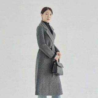 여성 겨울 롱코트 울100% 여자 겨울 코트 핸드메이드 [엘로]