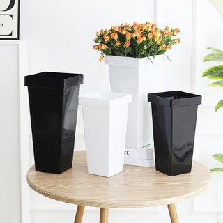 조화 꽂이 꽃통 화분 장식 소품 꽃병 소형, 사각형-화이트