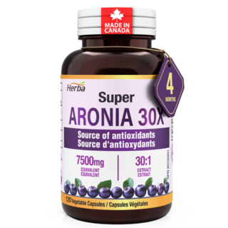 아로니아정 7500mg 120식물성캡슐 30배 농축 고함량 아로니아 캡슐 안토시아닌 허바 캐나다, 120, 1개