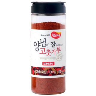 햇님마을 양념이 잘 어우러지는 국산 고춧가루 보통매운맛, 110g, 1개
